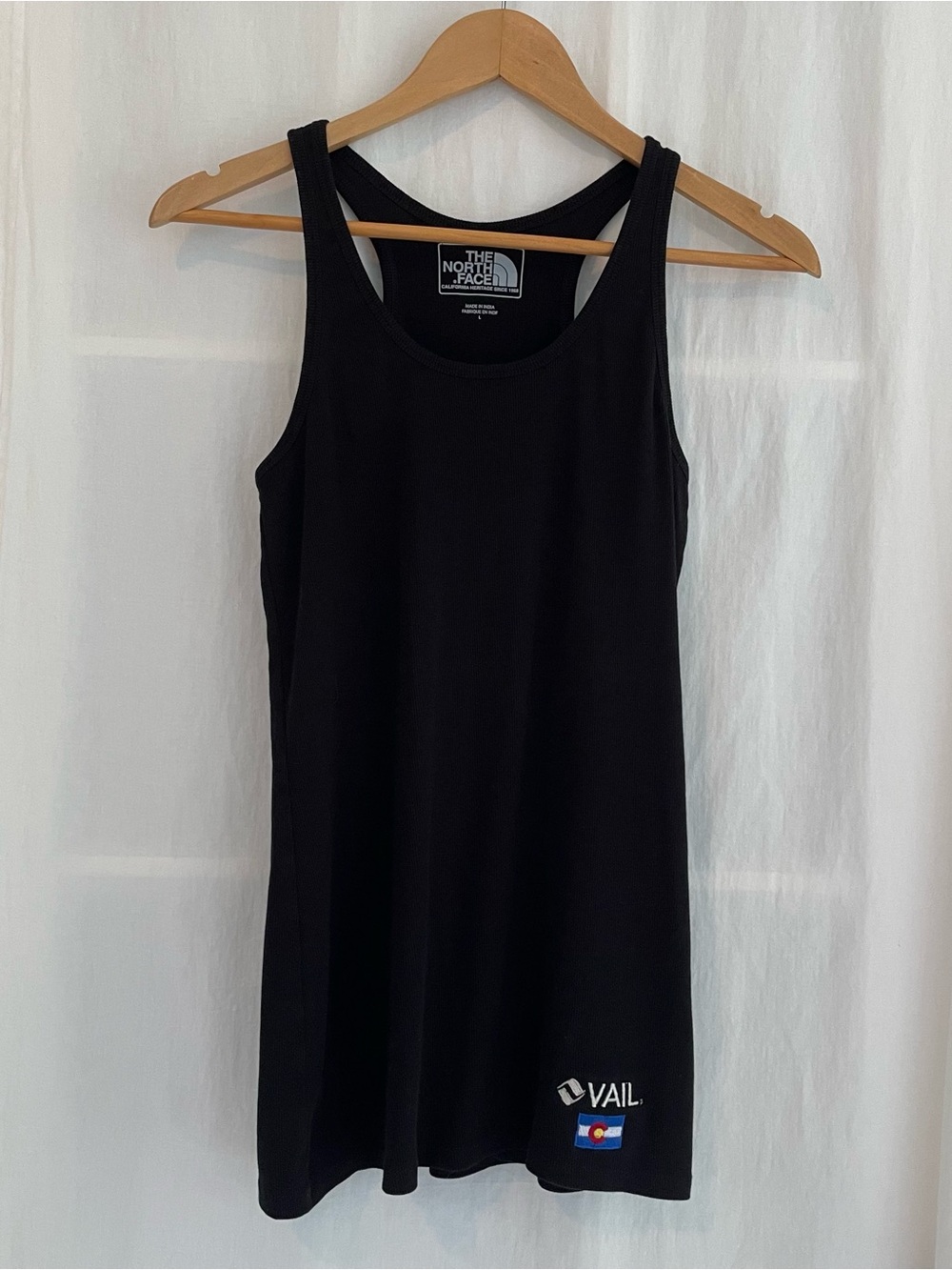 The North Face Black Women's Tank Top with Vail Colorado Patch